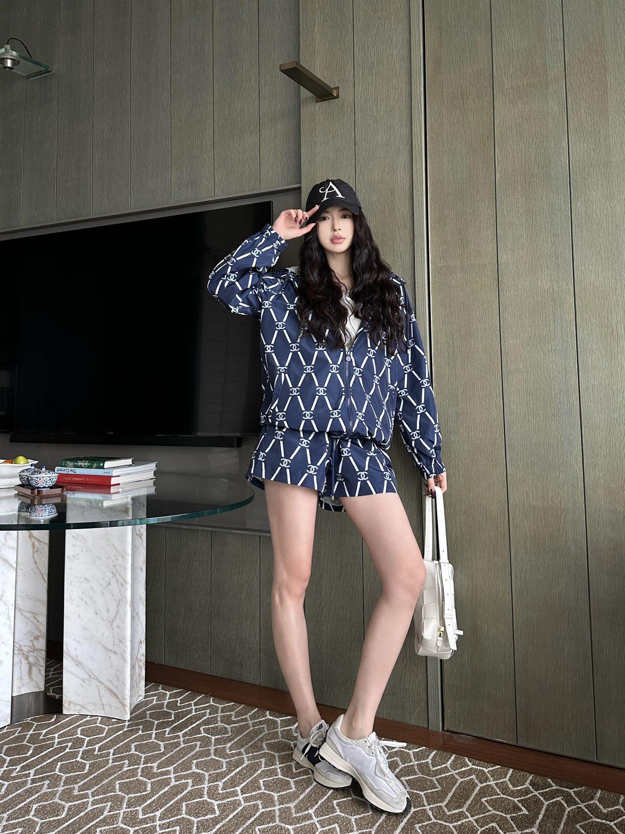 샤넬 나일론 후드자켓 세트 (해외배송)