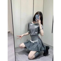 톰브라운 홀로우 자수 강아지 반팔 티셔츠 티 (해외배송)