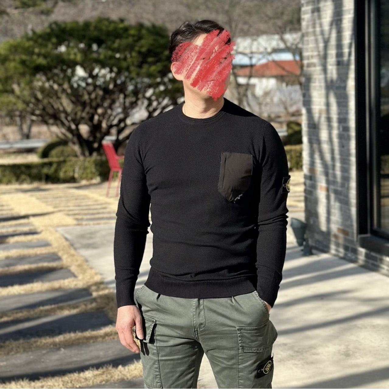 스톤아일랜드 베이직 울 스웨터 (국내배송)