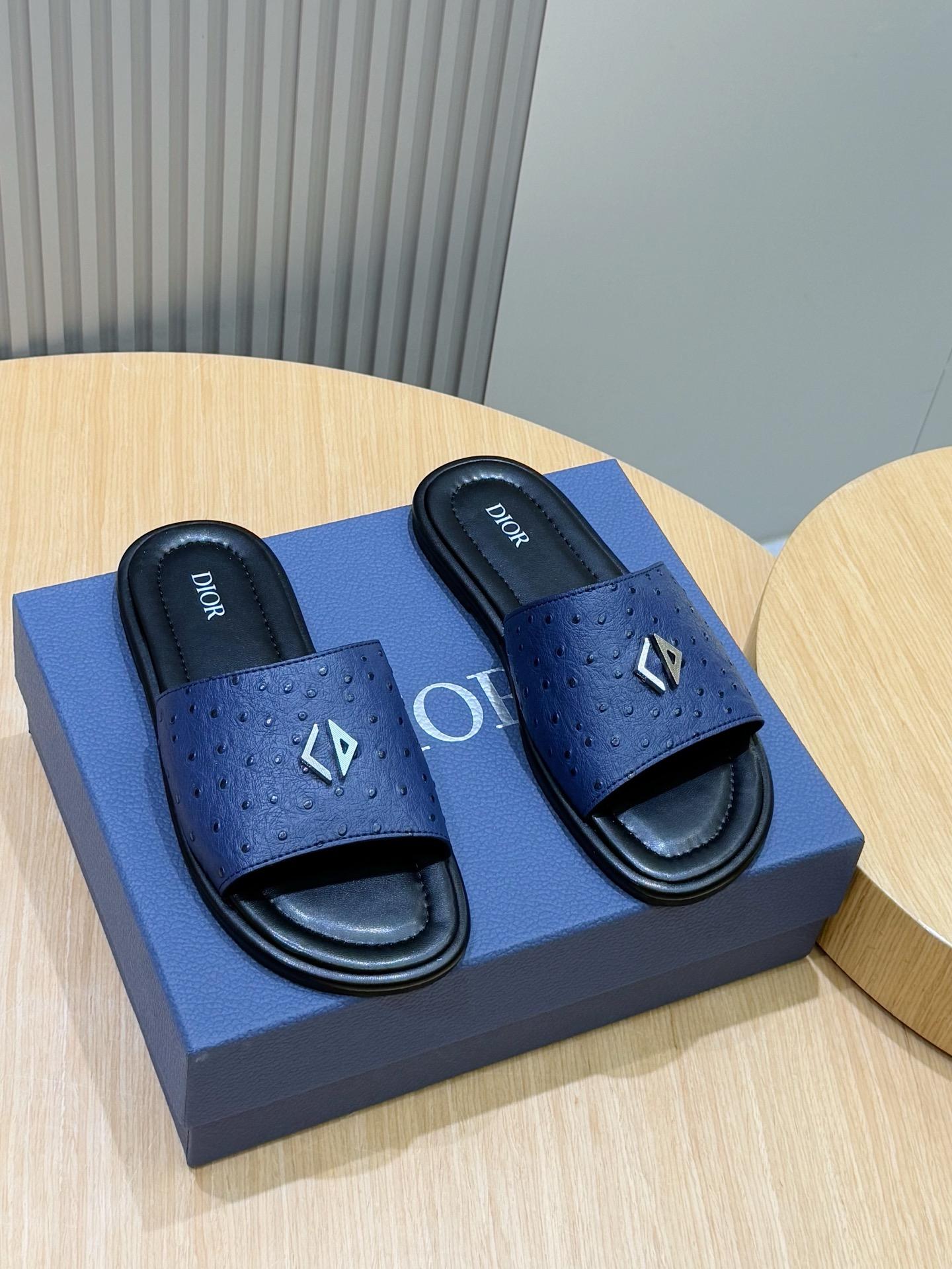 디올 알리아스 남성용 가죽 슬리퍼 (해외배송)