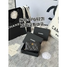 샤넬 지퍼 다이아몬드 퀼팅 동전 지갑 (해외배송)