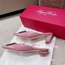 로저비비에 스퀘어 헤드 뮬 하프 슬리퍼 (해외배송)