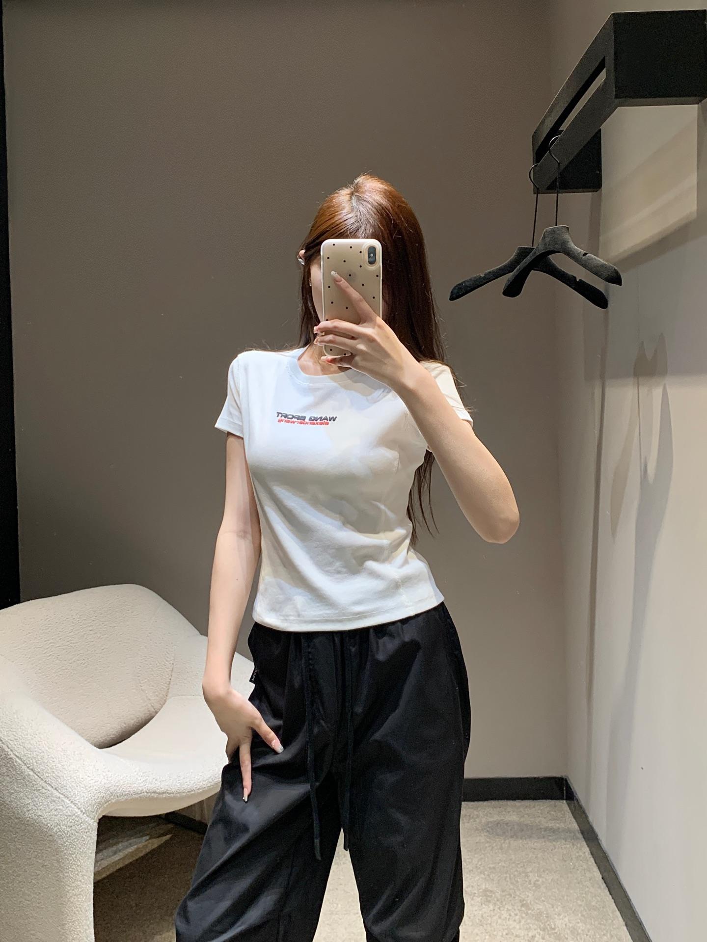 알렉산더왕 프린트 디스트레스드 라운드넥 반팔 티셔츠 (해외배송)