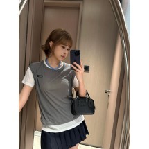 미우미우 2피스 라운드넥 반팔 티셔츠 (해외배송)