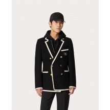 발렌티노 콘트라스트 컬러 리본 스티칭 더블브레스트 슈트 (해외배송)