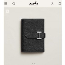 에르메스 카드지갑 미니 베안 블랙 은장 (국내배송)