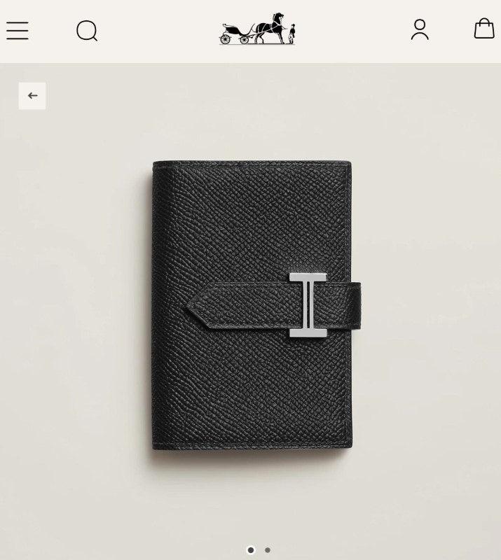 에르메스 카드지갑 미니 베안 블랙 은장 (국내배송)