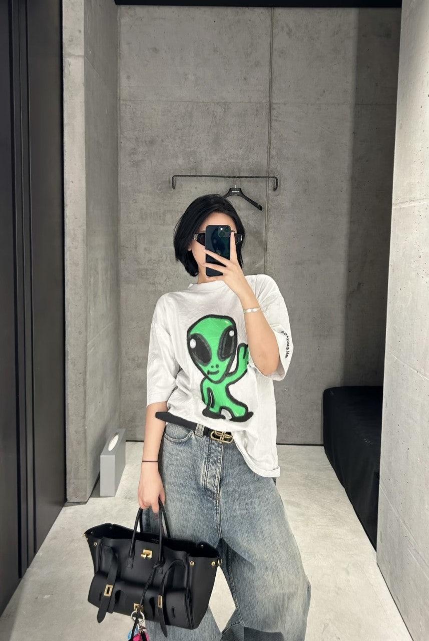 발렌시아가 파리 패밀리 루미너스 에일리언 반팔 티셔츠 (해외배송)
