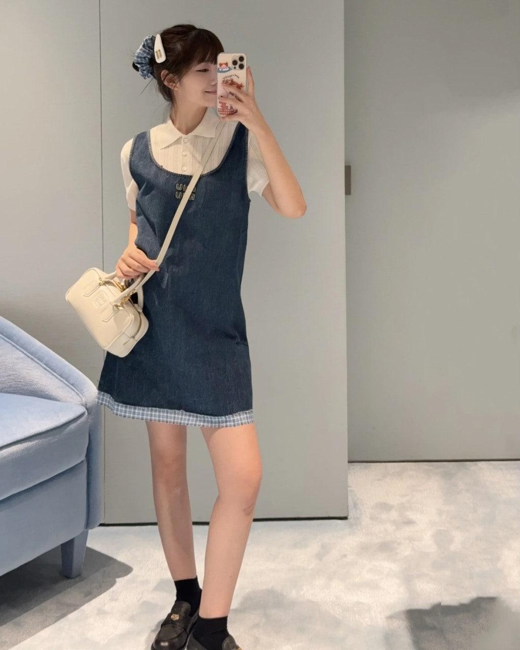 미우미우 워싱 데님 드레스 (해외배송)