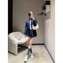 미우미우 라펠 지퍼 숏재킷+스커트 세트 (해외배송)