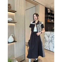디올 롱스커트반팔jk 셋트 (국내배송)