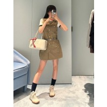 미우미우 라펠 작업복 조끼 드레스 (해외배송)