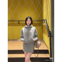 구찌 스페이스 코튼 스웨트셔츠  스커트 세트