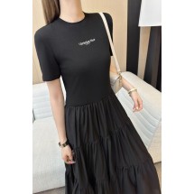 디올 패치워크 반팔 원피스 (해외배송)