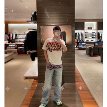 루이비통 플레임 자카드 로고 데님 팬츠 (정품급 해외배송)