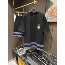 디올 남성 캐주얼 라운드넥 반팔 반바지 세트 (해외배송)