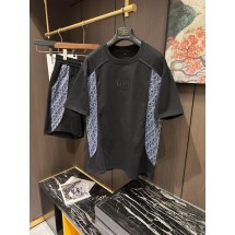 디올 남성 캐주얼 라운드넥 반팔 반바지 세트 (해외배송)