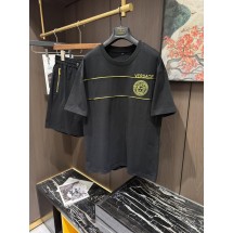 베르사체 남성 캐주얼 라운드넥 반팔 반바지 세트 (해외배송)
