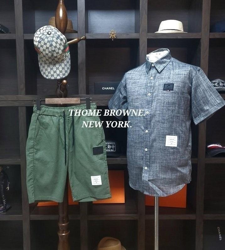 톰브라운 린넨 GRAINT 하프+면마.린넨웨일하프 (국내배송)