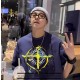 스톤아일랜드 십자가 페인트 디자인 반팔 (국내배송)