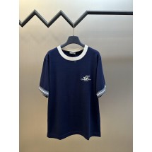 디올 콘트라스트 컬러 라운드넥 반팔 (해외배송)