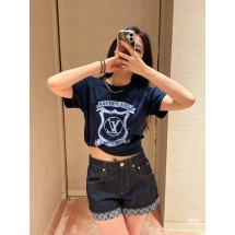 루이비통 데님 모노그램 올드 플라워 로고 데님 반바지 (해외배송)