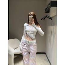 펜디 컬러풀 레터 자카드 스트레이트 데님 팬츠 (해외배송)