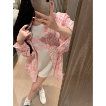 루이비통 25ss 당나귀 핑크 그라데이션 레터 긴팔 셔츠 (해외배송)