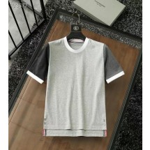 톰브라운 배색커프스 실크라운드 반팔 (국내배송)