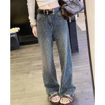 입생로랑 헤짐 자수 데님 청바지 (국내배송)