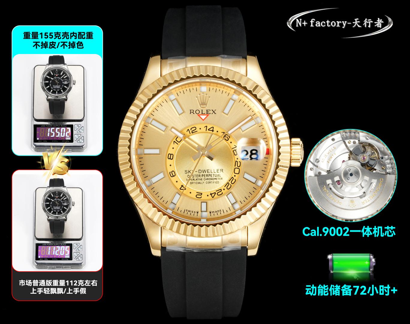 로렉스 스카이드웰러 42mm 시계 (해외배송)