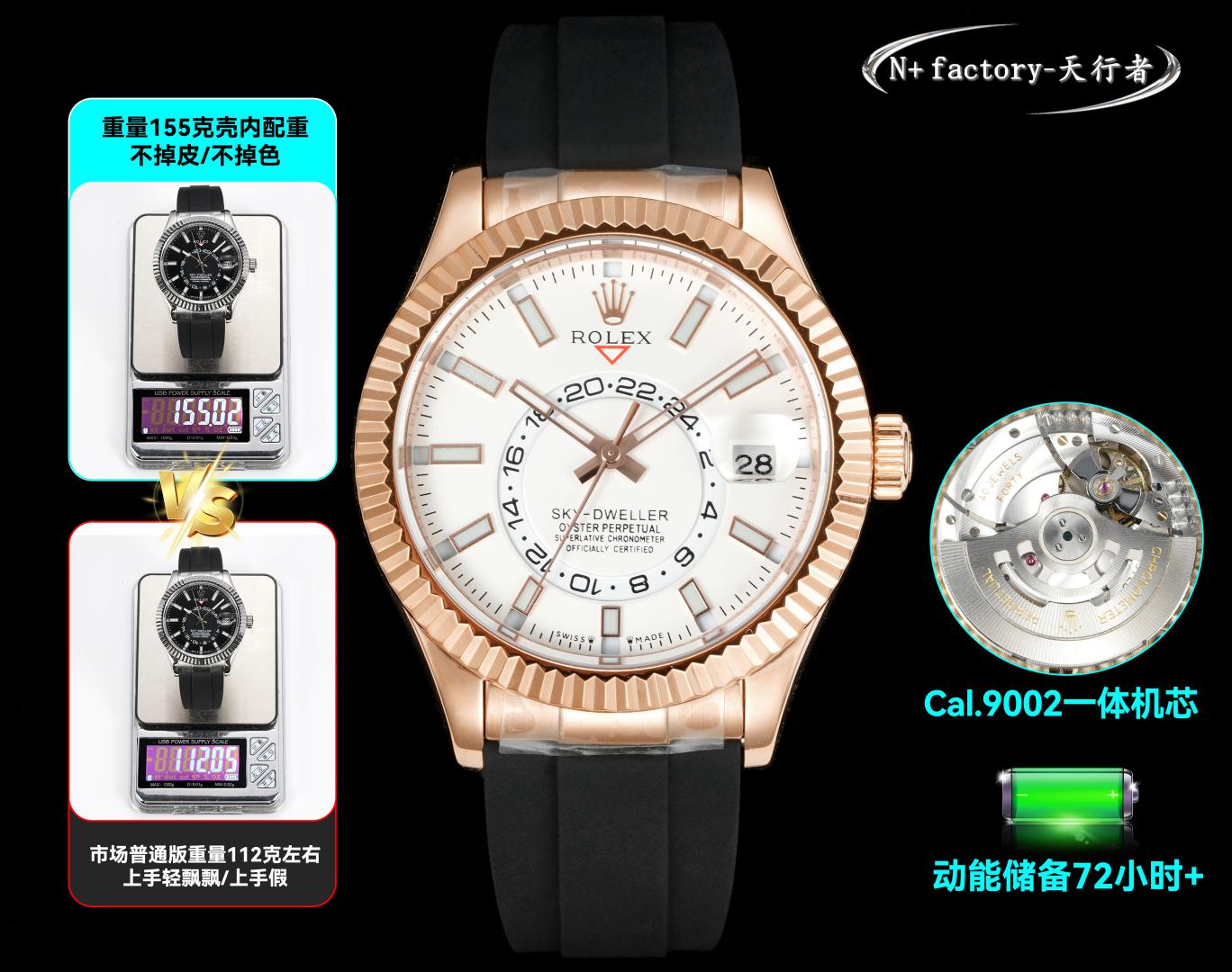 로렉스 스카이드웰러 42mm 시계 (해외배송)