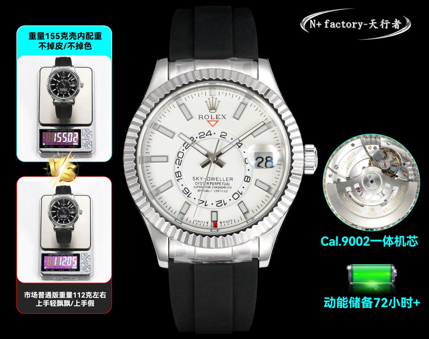 로렉스 스카이드웰러 42mm 시계 (해외배송)