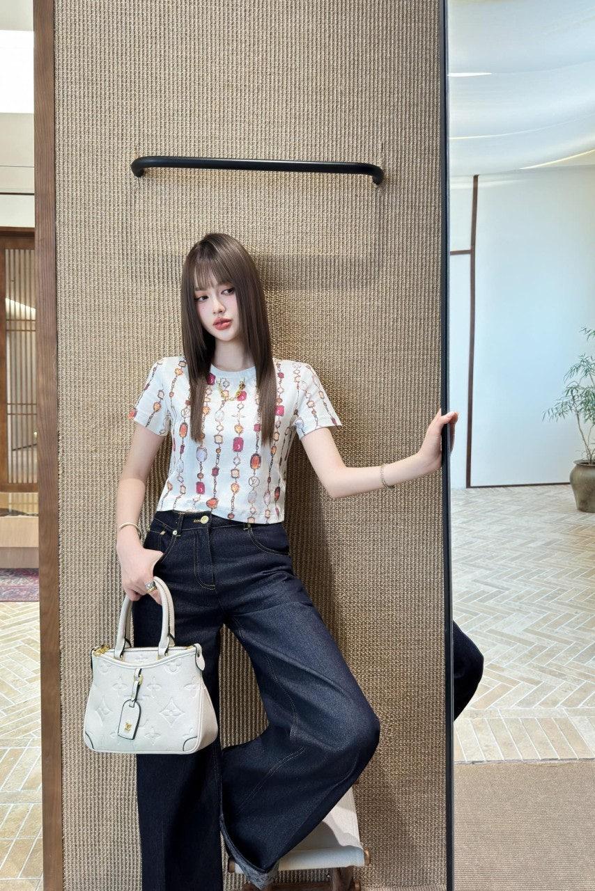 루이비통 다이아몬드 프린트 반팔 (해외배송)