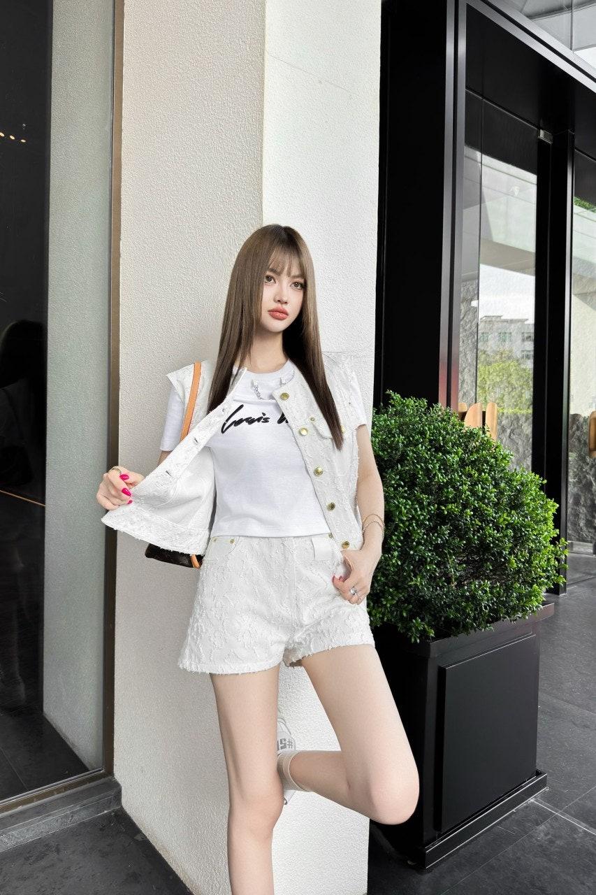 루이비통 클래식 자카드 데님 반바지 (해외배송)
