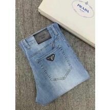 프라다 남성 스트레이트 핏 연청 데님 (국내배송)