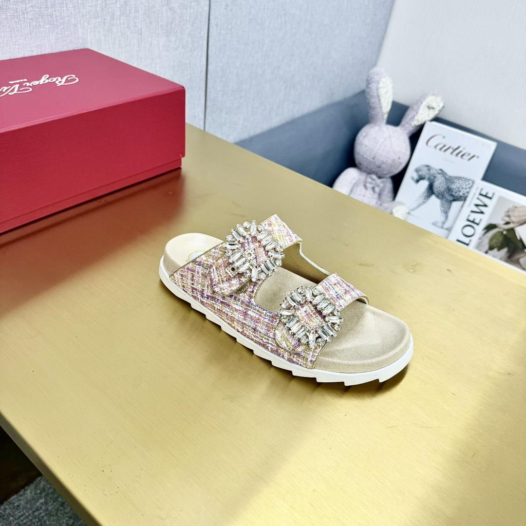 로저비비에 클래식 더블 버클 슬리퍼 (해외배송)