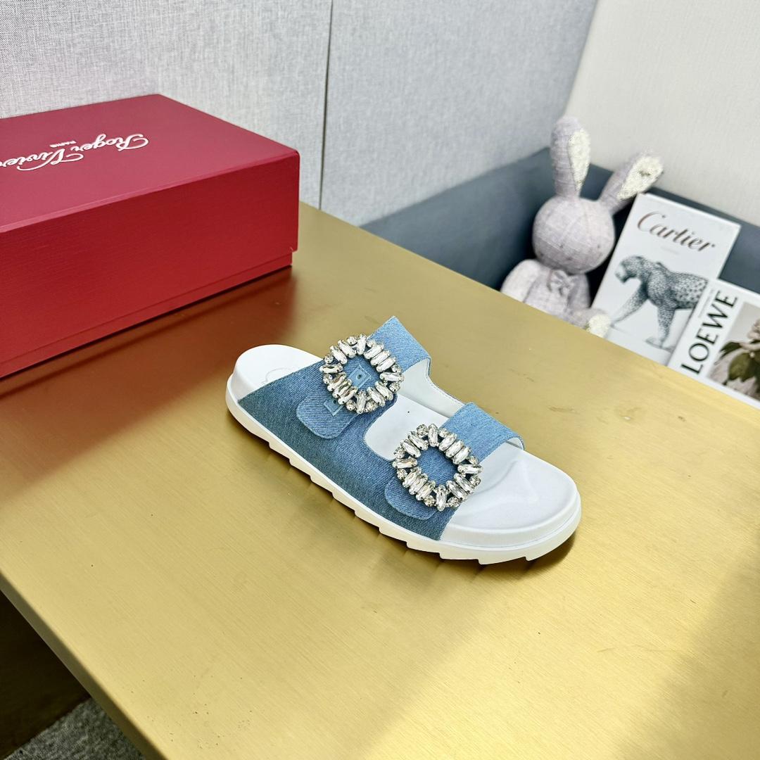 로저비비에 클래식 더블 버클 슬리퍼 (해외배송)