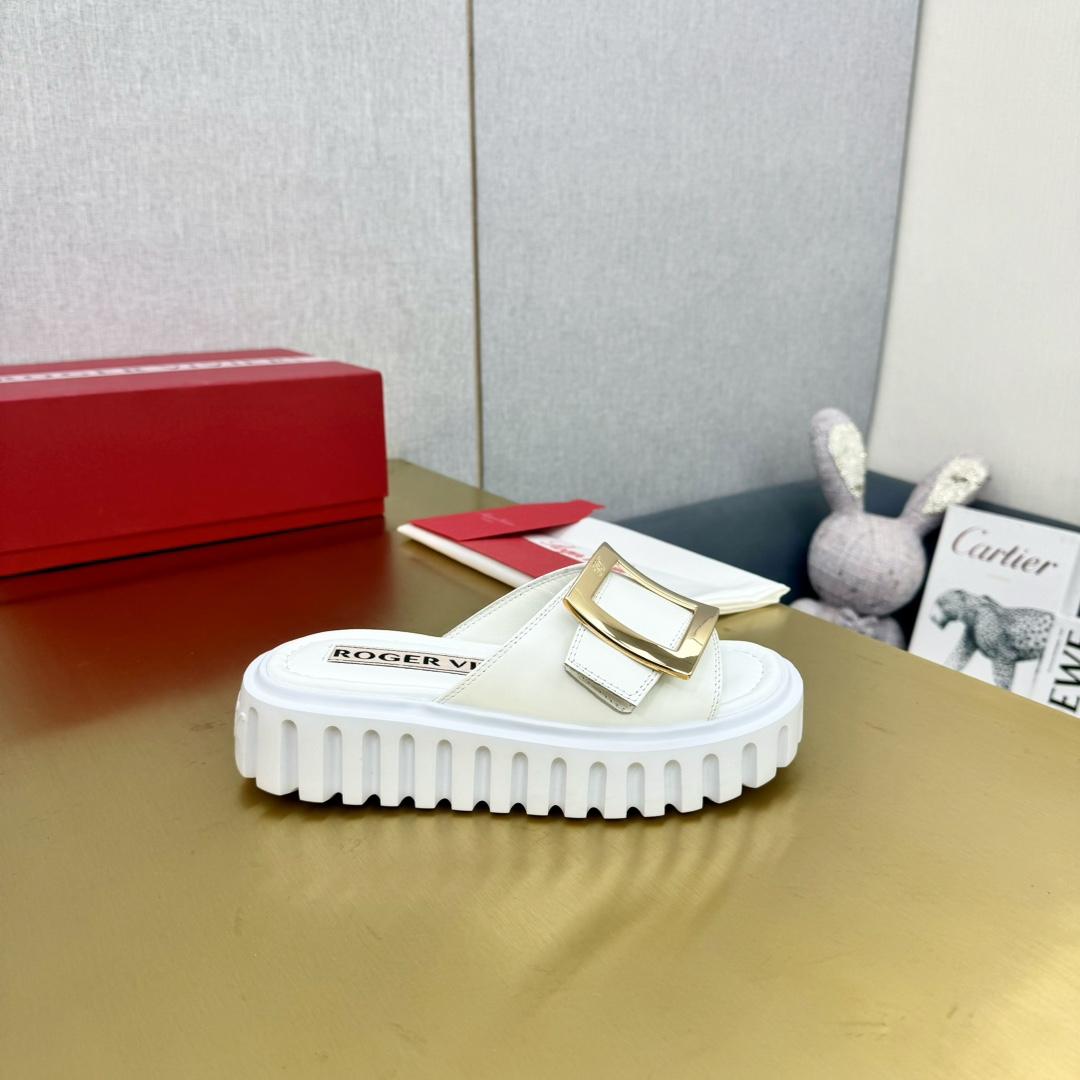 로저비비에 클래식 라인스톤 버클 슬리퍼 (해외배송)