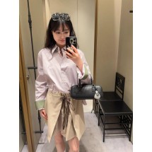 로에베 연보라색 코튼 클래식 라펠 긴팔 셔츠 (해외배송)