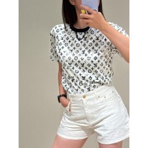 루이비통 모노그램 프린트 체인 라운드넥 반팔 (해외배송)