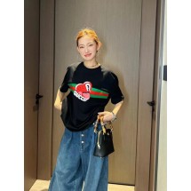 구찌 프린트 라운드넥 반팔 (해외배송)