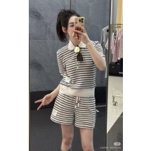 톰브라운 스트라이프 니트 반팔 폴로 + 반바지 (해외배송)