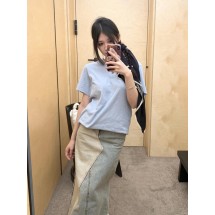 메종마르지엘라 헤이즈 블루 프린트 라운드넥 반팔 (해외배송)