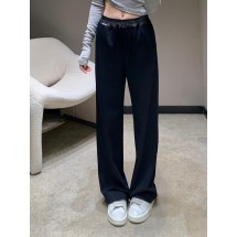 미우미우 스트레이트 루즈 캐주얼 팬츠 (해외배송)