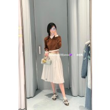 미우미우 레터 플리츠 미디 스커트 (해외배송)