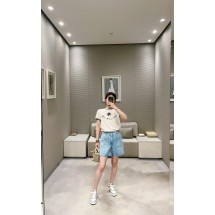 디올 더블 포켓 밑단 데님 반바지 (해외배송)