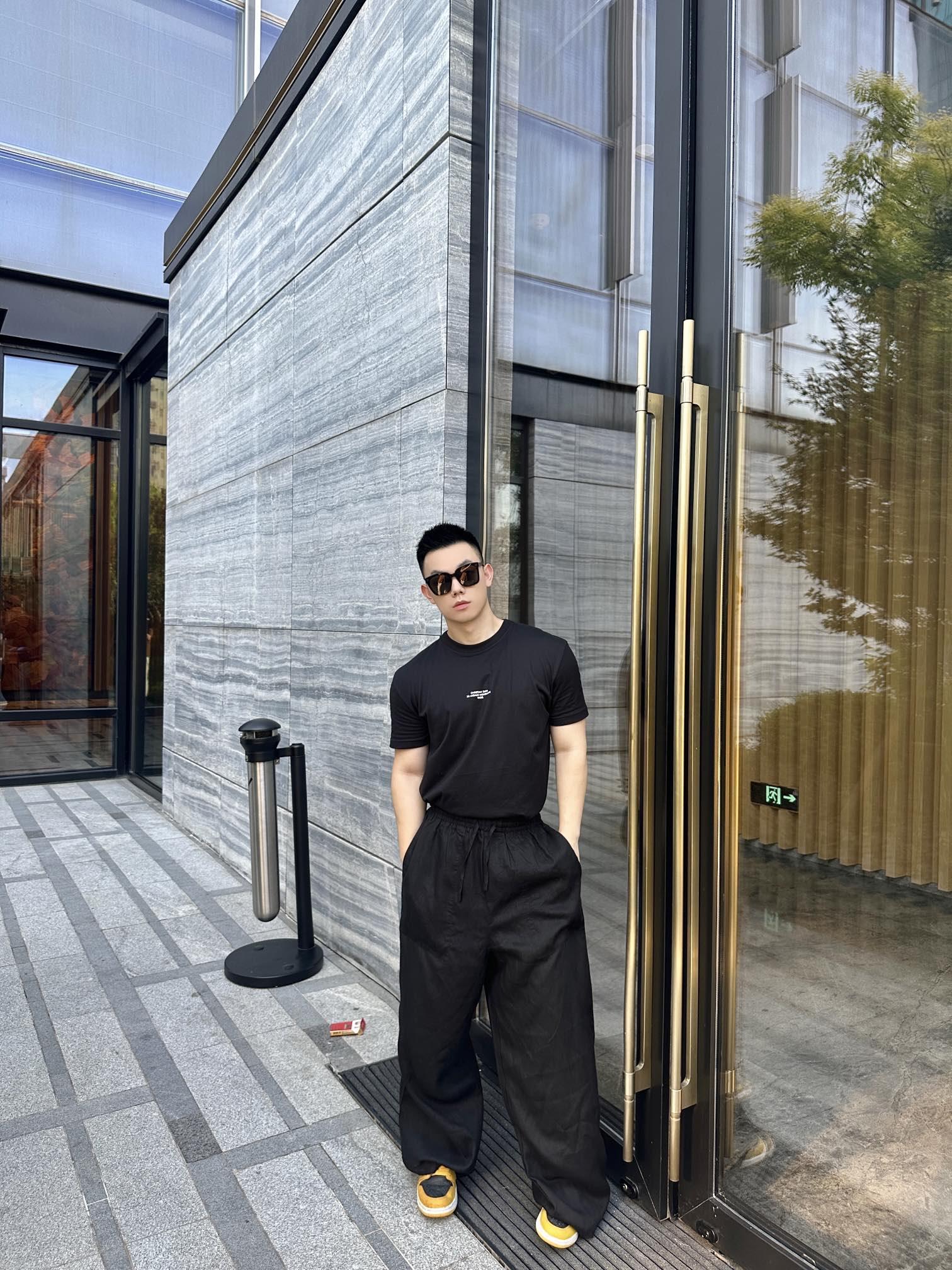 로에베 아나그램 자수 리넨 팬츠 (해외배송)