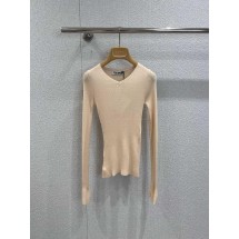 미우미우 미니멀리스트 V넥 울 바텀 탑 (해외배송)