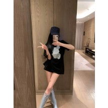 디올 곰돌이 큐빅 포인트 반팔  (국내배송)
